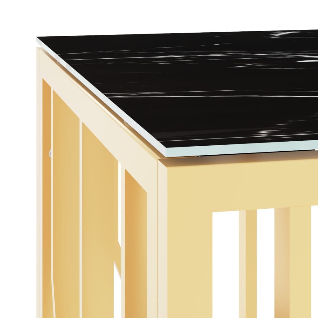 Couchtisch 110x45x45 cm Edelstahl und Glas