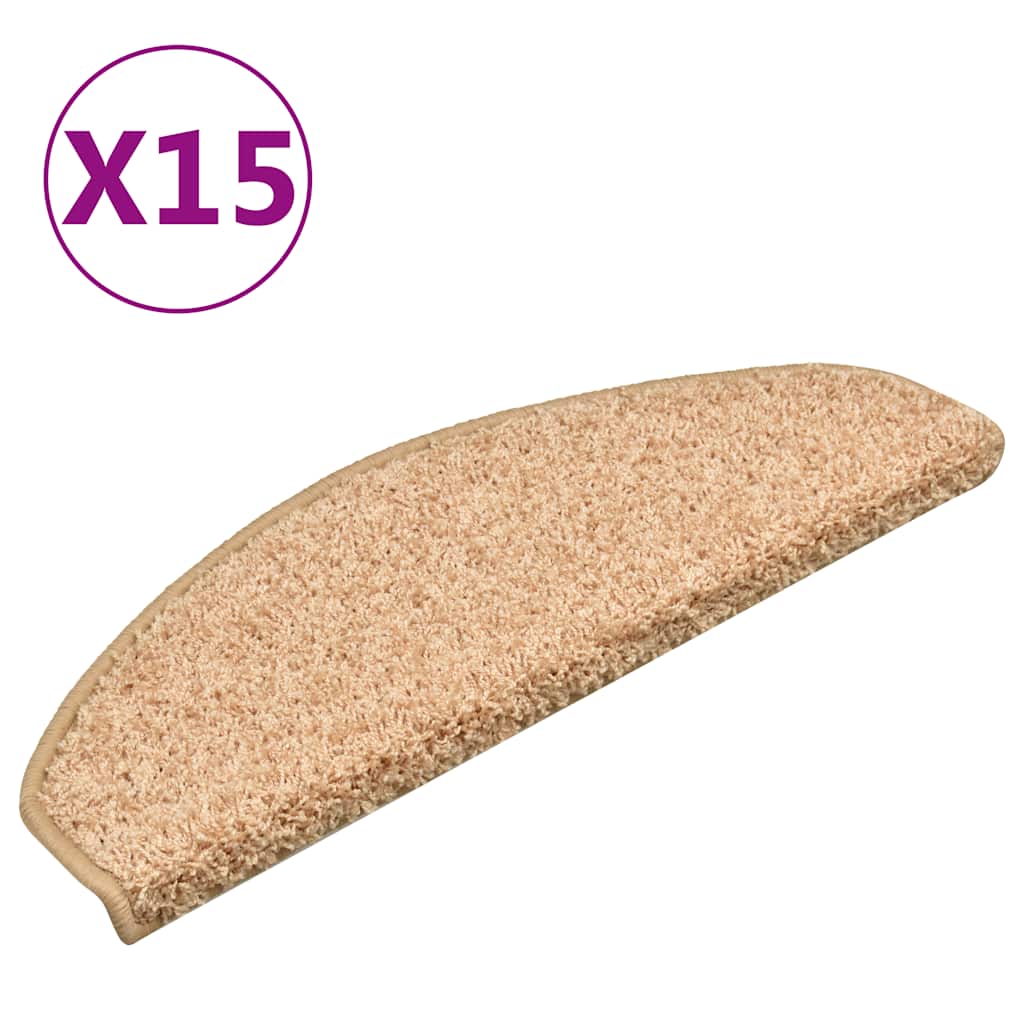 Stufenmatten 15 Stk. 56x17x3 cm Grau Halbrund