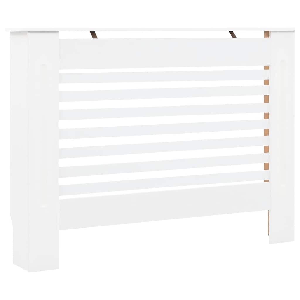 Heizkörperabdeckung Weiß 112×19×81,5 cm MDF