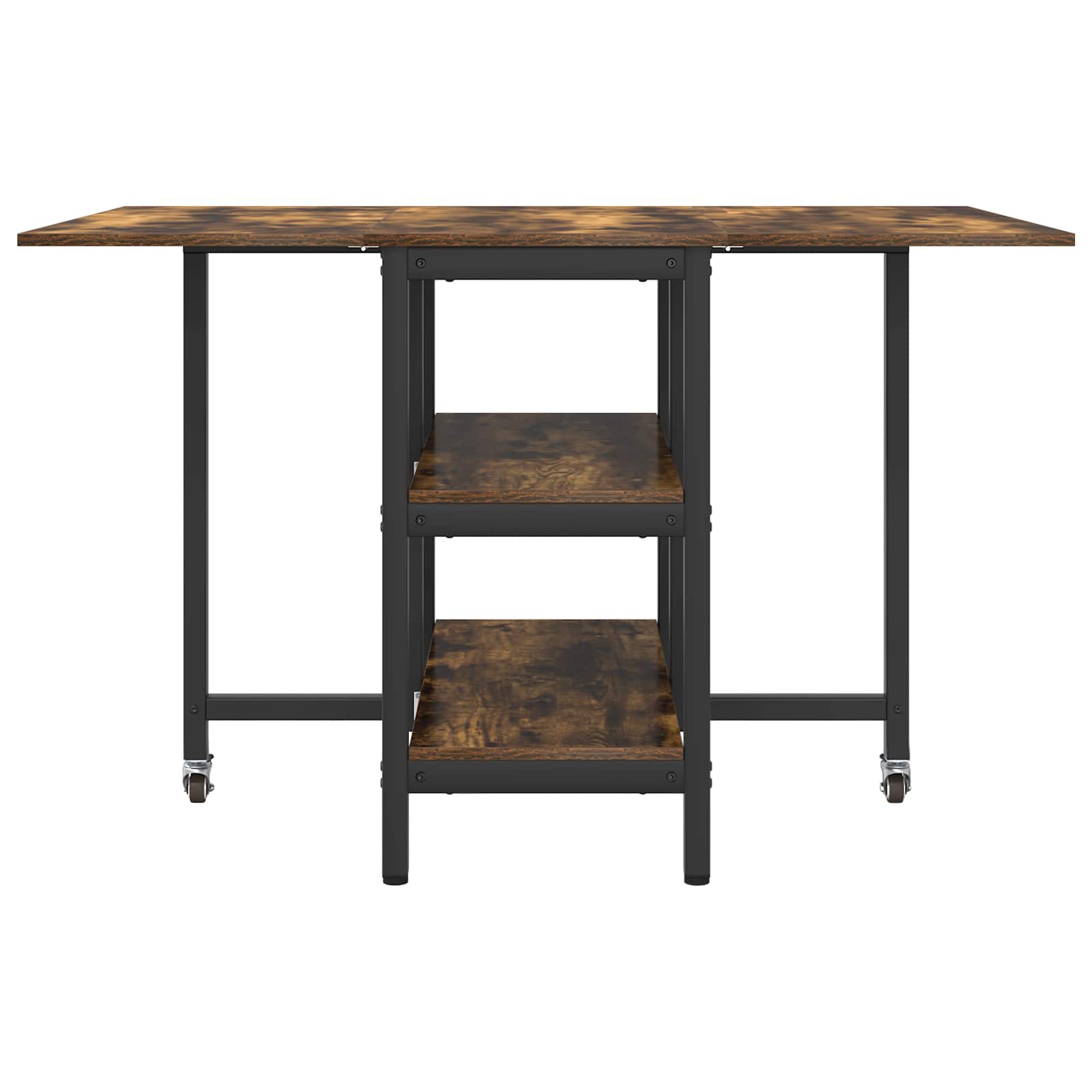 Esstisch 122 x 80 x 76,5 cm Holzwerkstoff Schwarze Eiche