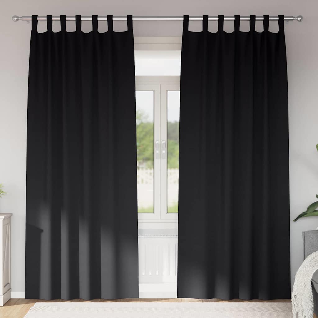 Verdunkelungs-Vorhänge mit Ringen 2 pcs Beige 140 x 140 cm