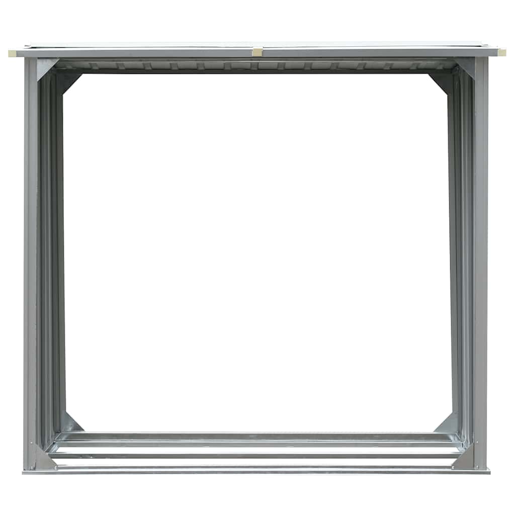 Brennholzlager Verzinkter Stahl 172 x 91 x 154 cm Grau