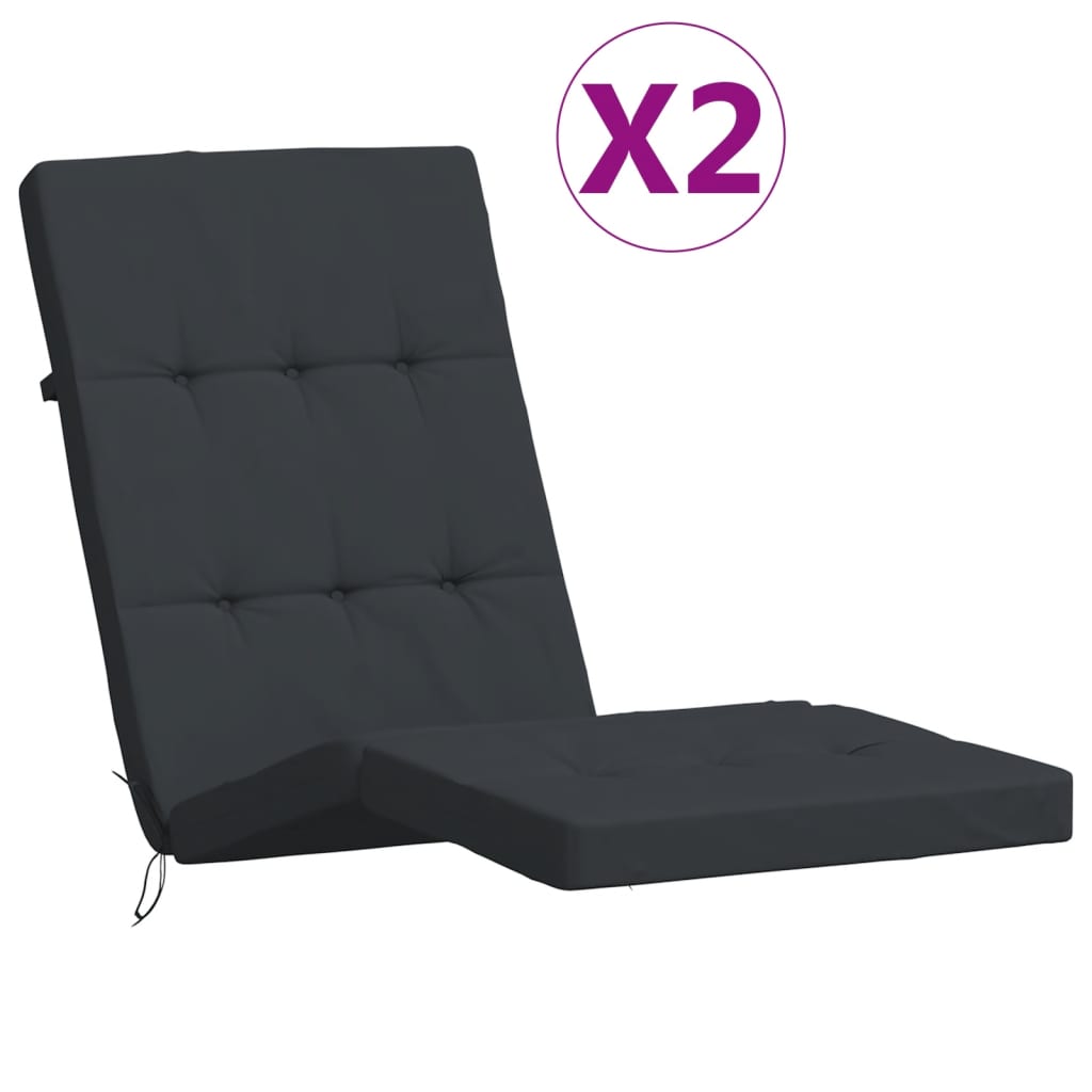 Liegestuhl-Auflagen 2 Stk. Creme Oxford-Gewebe