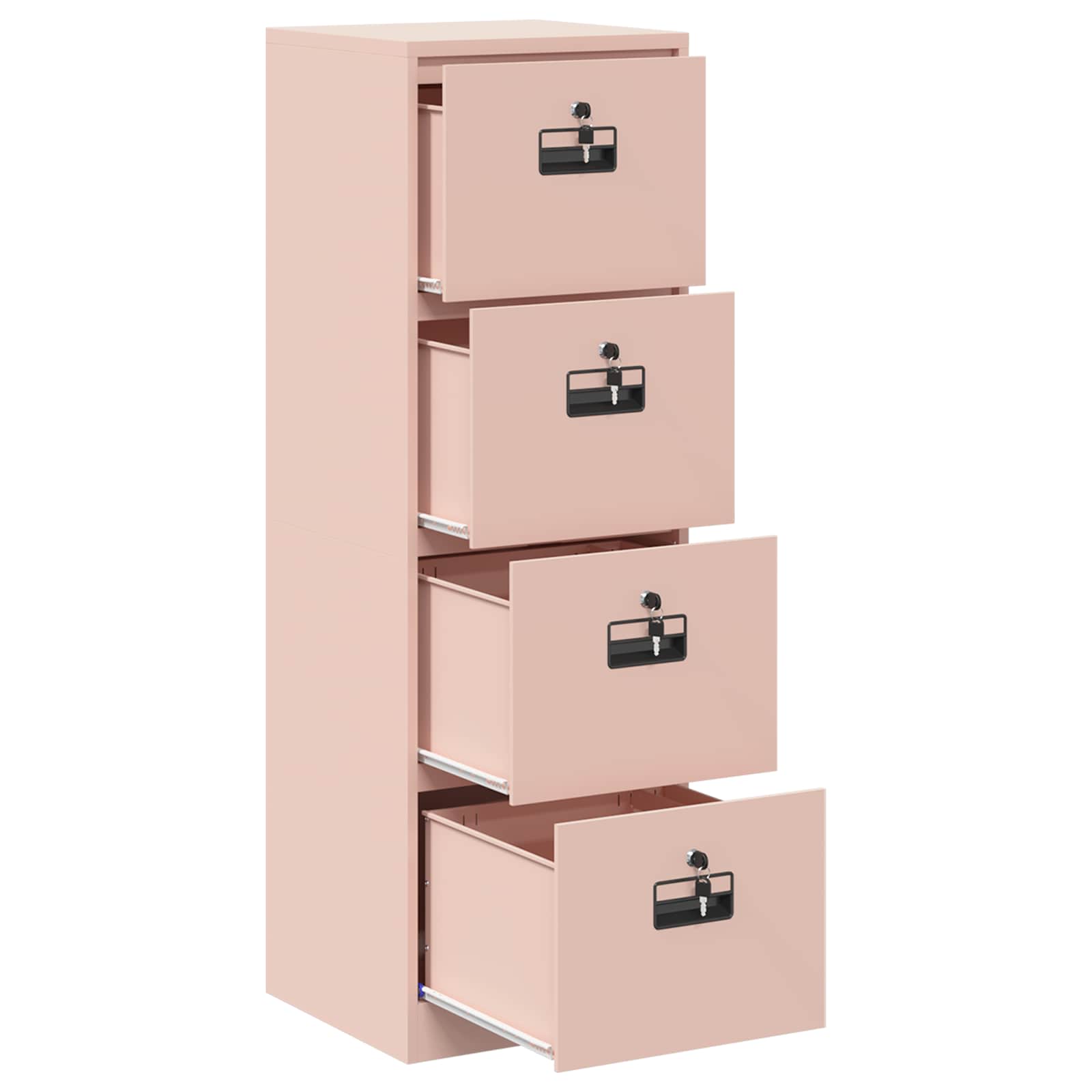 Aktenschrank 2 pcs Schwarz 44 x 50 x 139 cm Kaltgewalzter Stahl