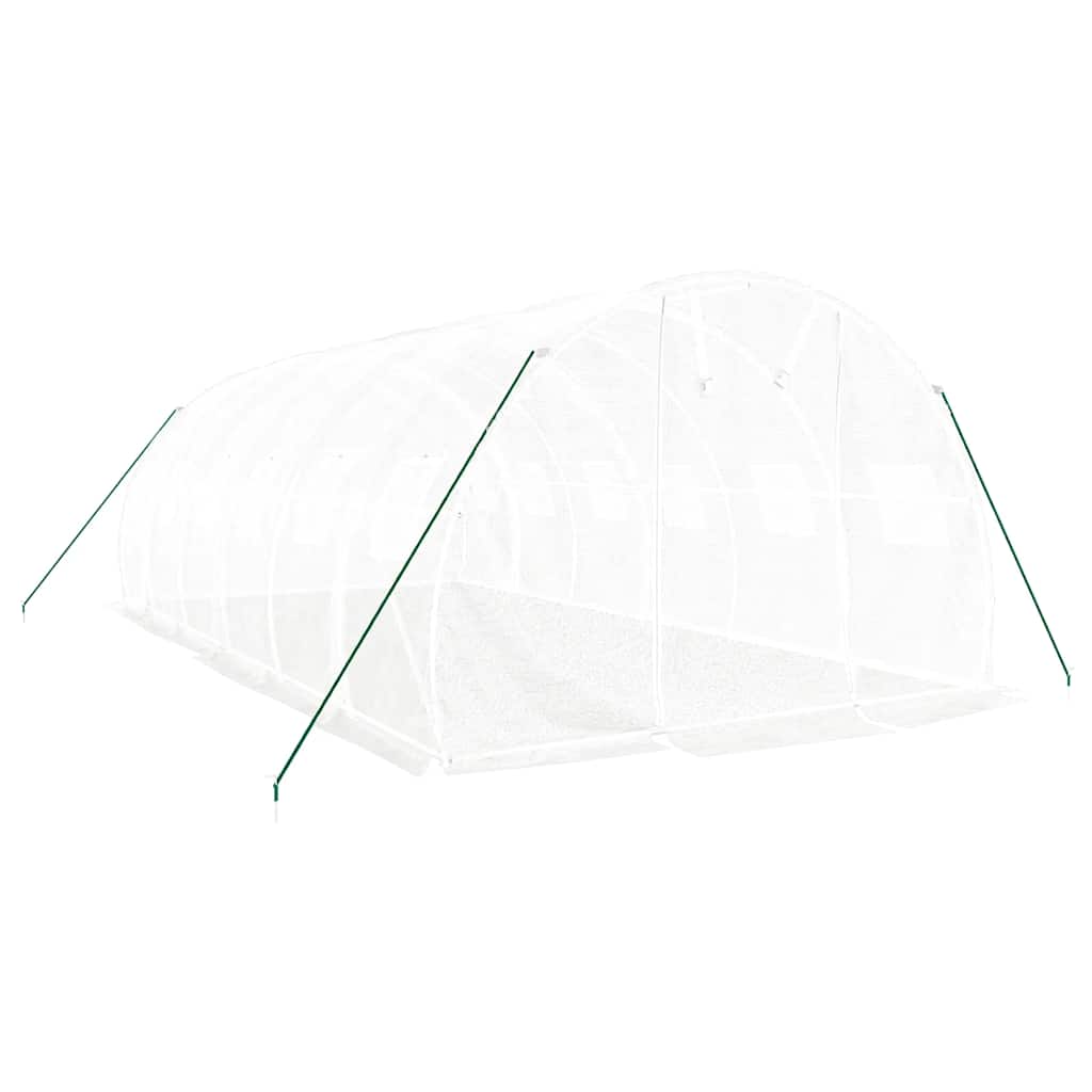 Gewächshaus mit Stahlrahmen Grün 48 m² 16x3x2 m