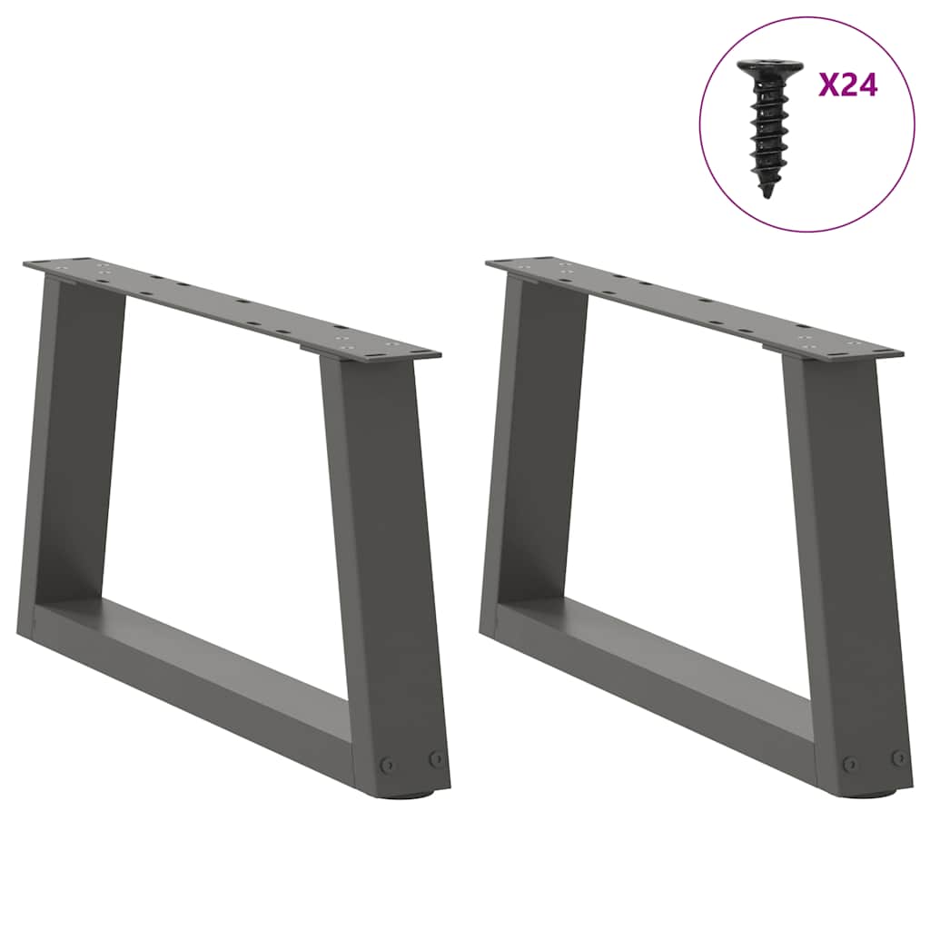 Couchtischbeine V-Form 2 Stück Schwarz 30x(30-31,3) cm Stahl