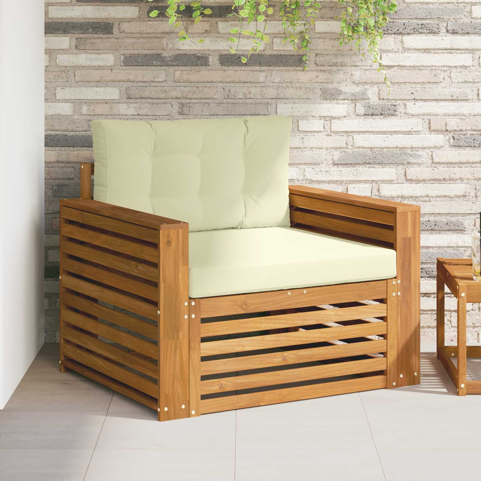 2 Stück Outdoor-Sofa Natur