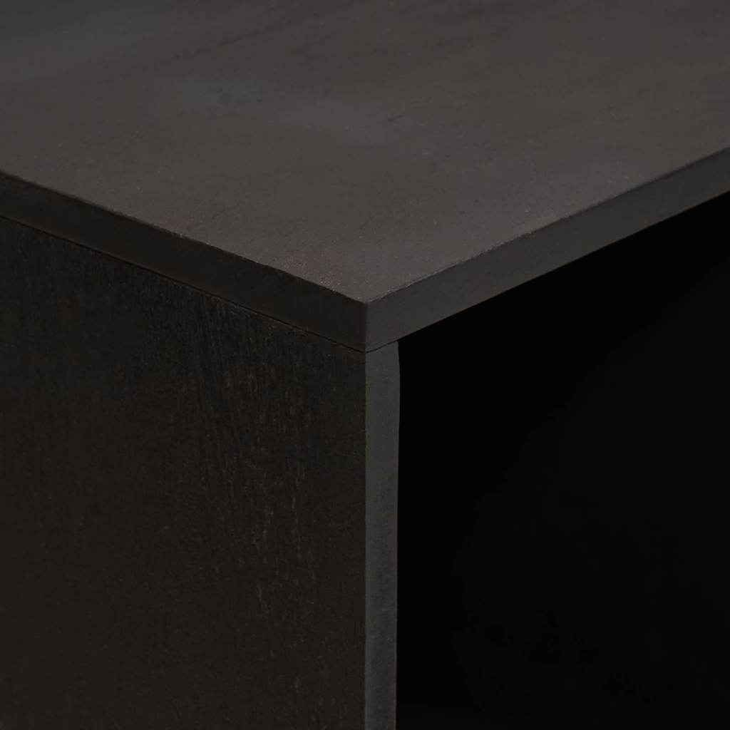 Sideboard mit Regal Braun 80 x 33 x 75 cm Massivholz Mango