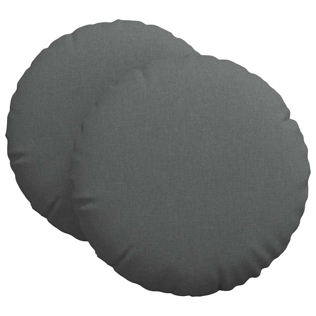 Sitzkissen 2 pcs Hellgrau Ø30 x 13 cm Stoff