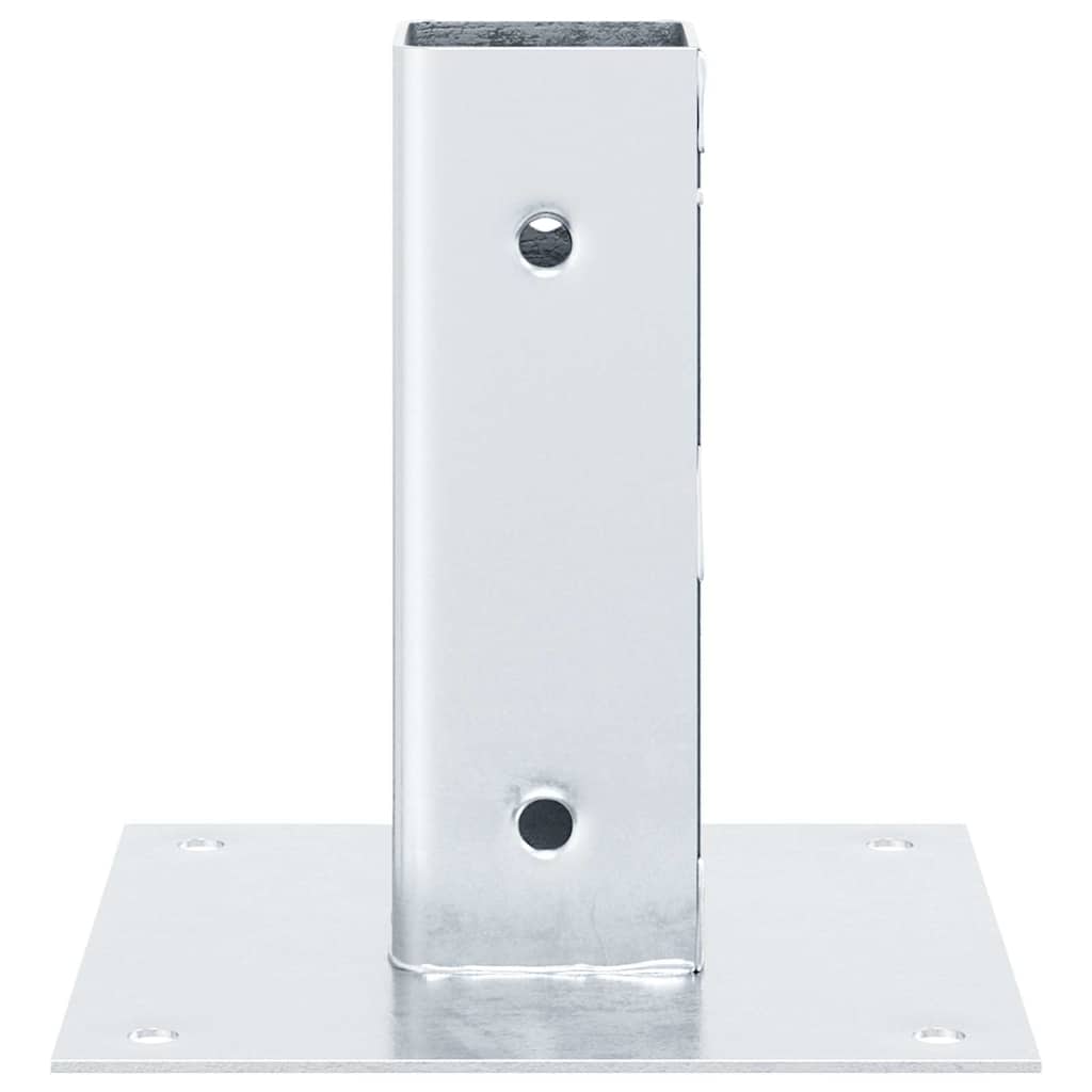 Pfostenträger Quadratisch 4Stk. Silber 46x46mm Verzinkter Stahl