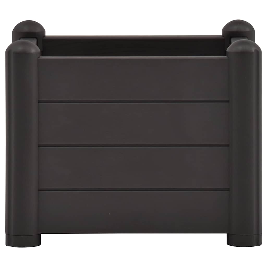 Garten-Hochbeet PP Weiß 43x43x35 cm