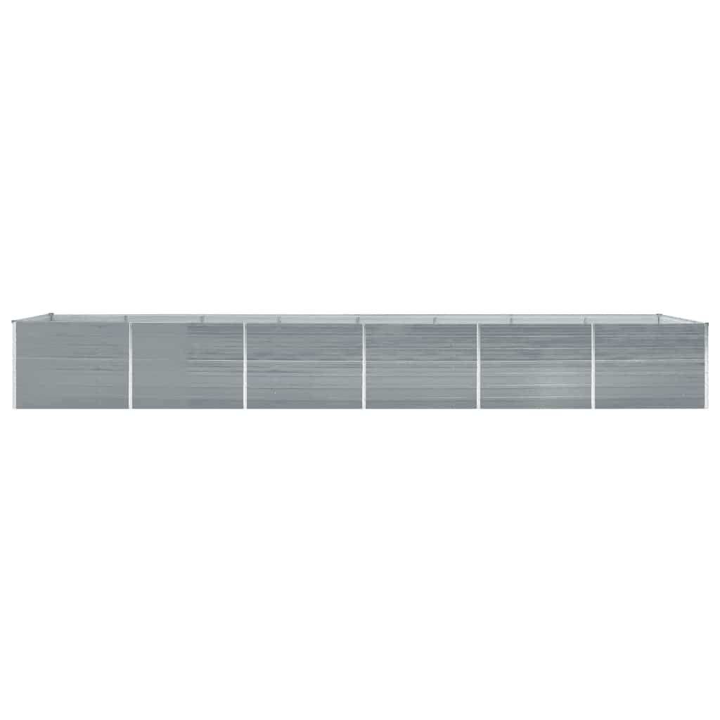 Hochbeet 160 x 80 x 77 cm Verzinkter Stahl Grau