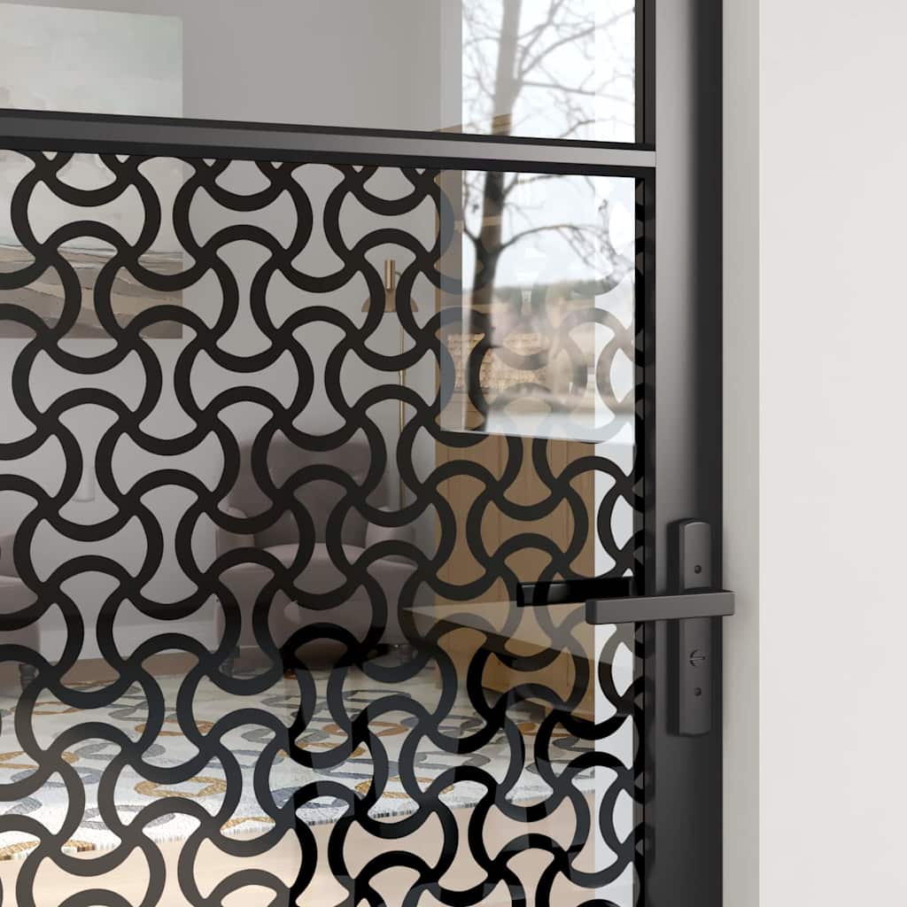 Innentür ESG Glas und Aluminium 76x201,5 cm Schwarz