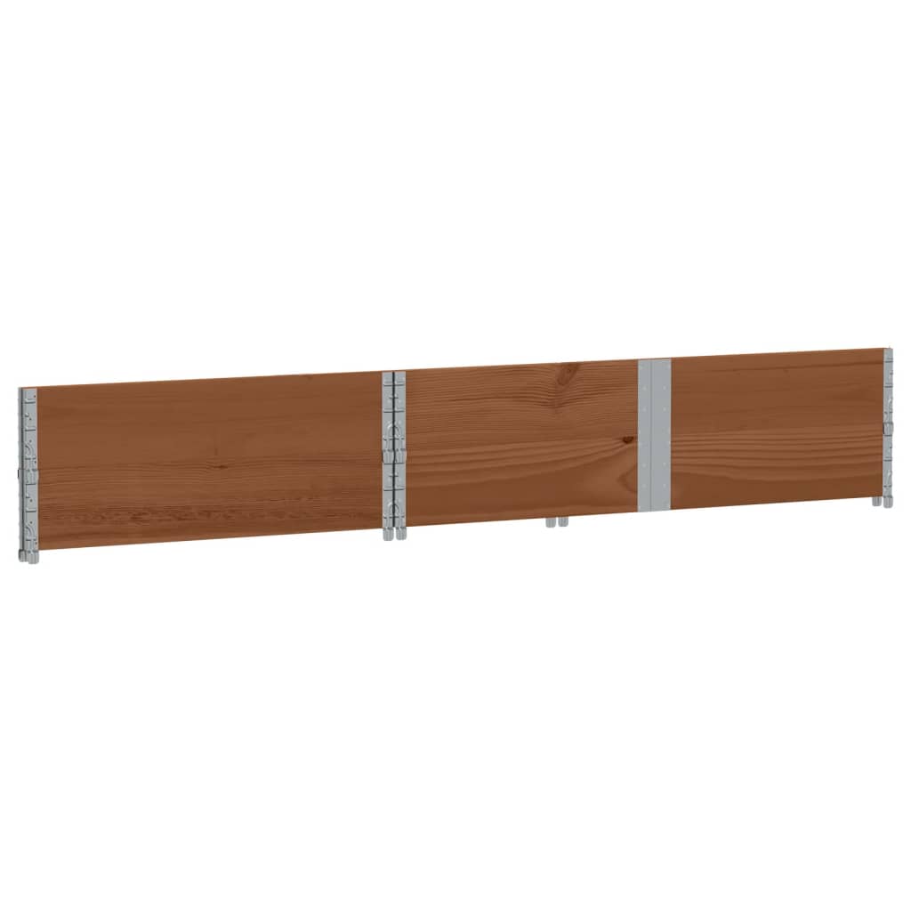 Paletten-Aufsatzrahmen Schwarz 80x60 cm Massivholz Kiefer