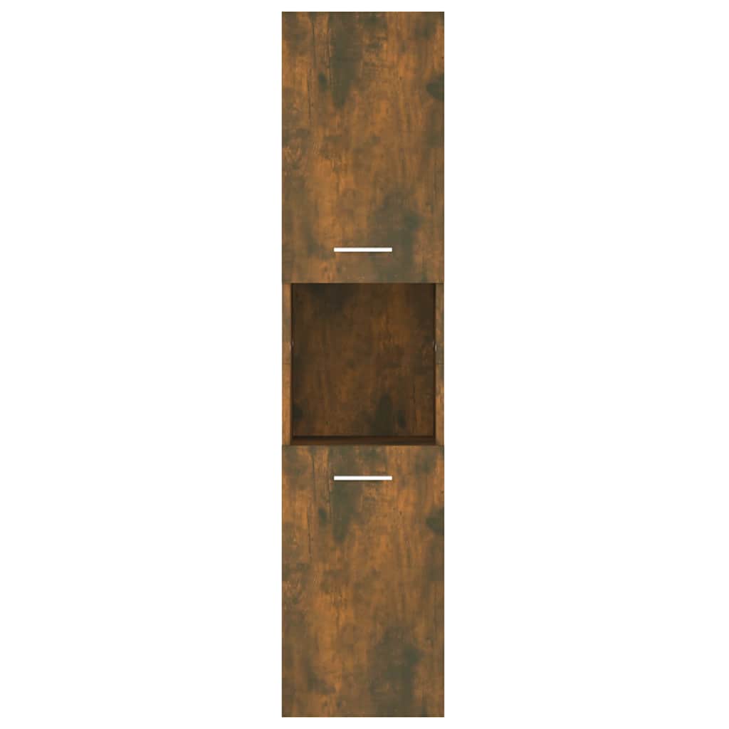 Badezimmerschrank Weiß 30x30x130 cm Holzwerkstoff