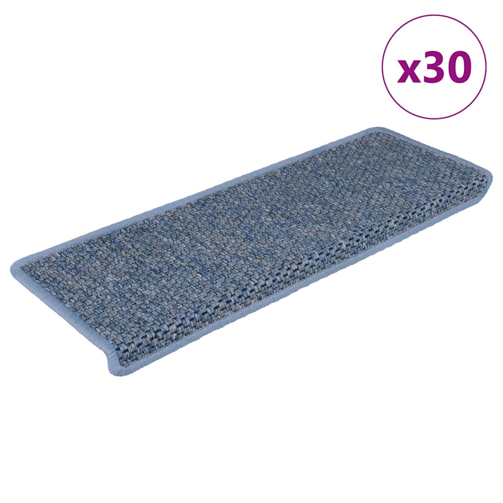 Treppenmatten Selbstklebend Sisal-Look 15 Stk. 65x21x4 Platina