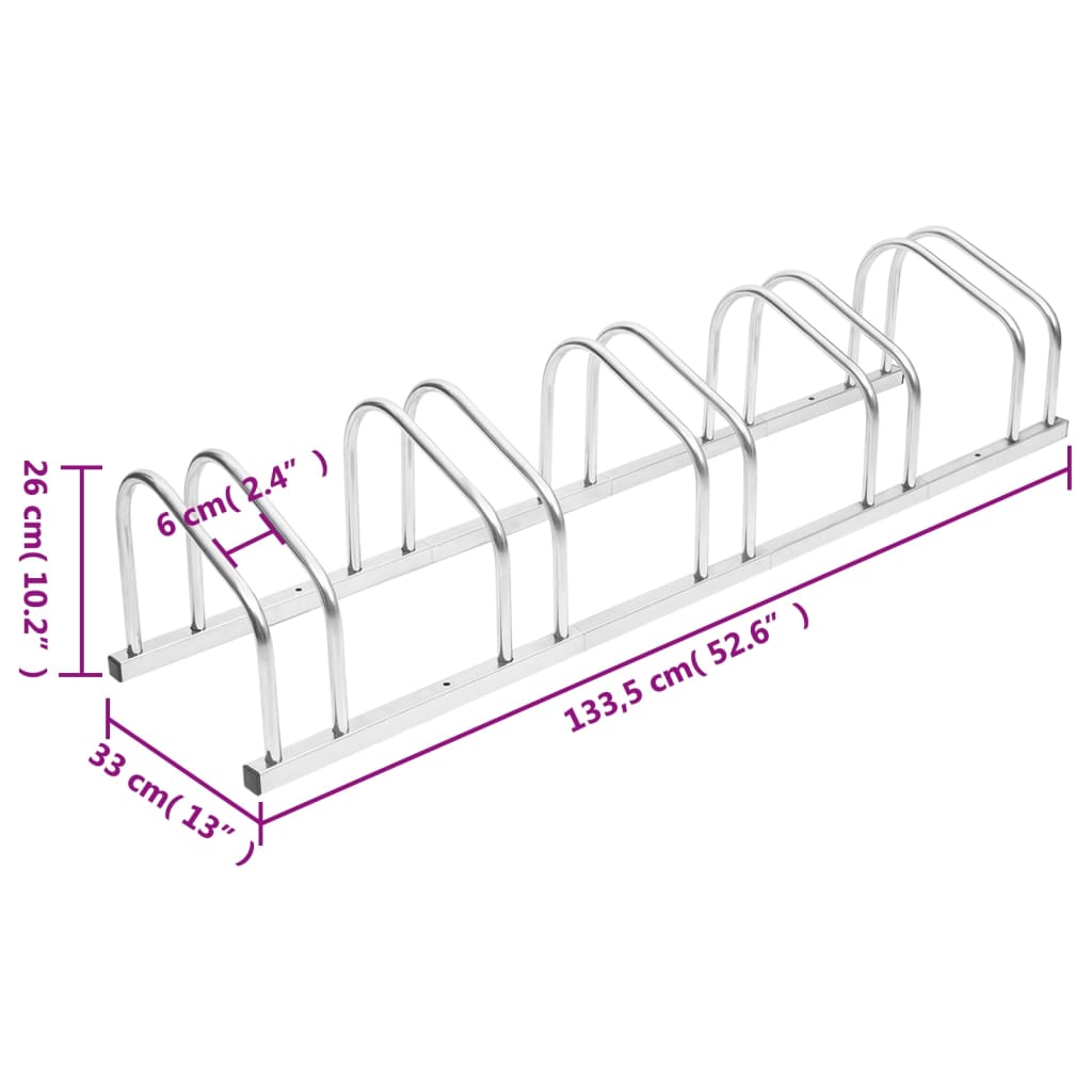 Fahrradständer für 2 Fahrräder Verzinkter Stahl