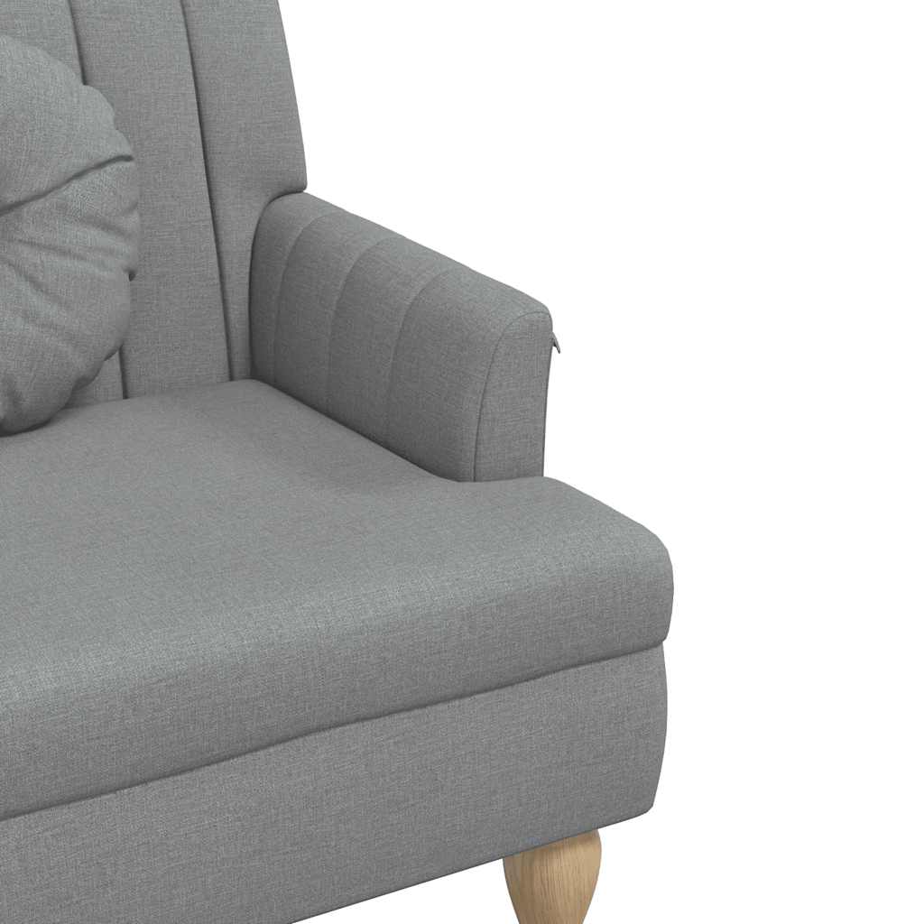 Sitzbank mit Kissen Dunkelgrau 113x64,5x75,5 cm Stoff