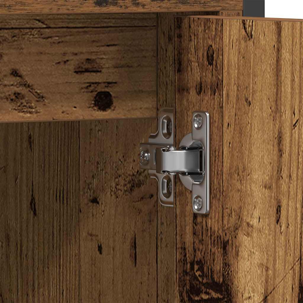 3-tlg. Badmöbel-Set Räuchereiche Holzwerkstoff