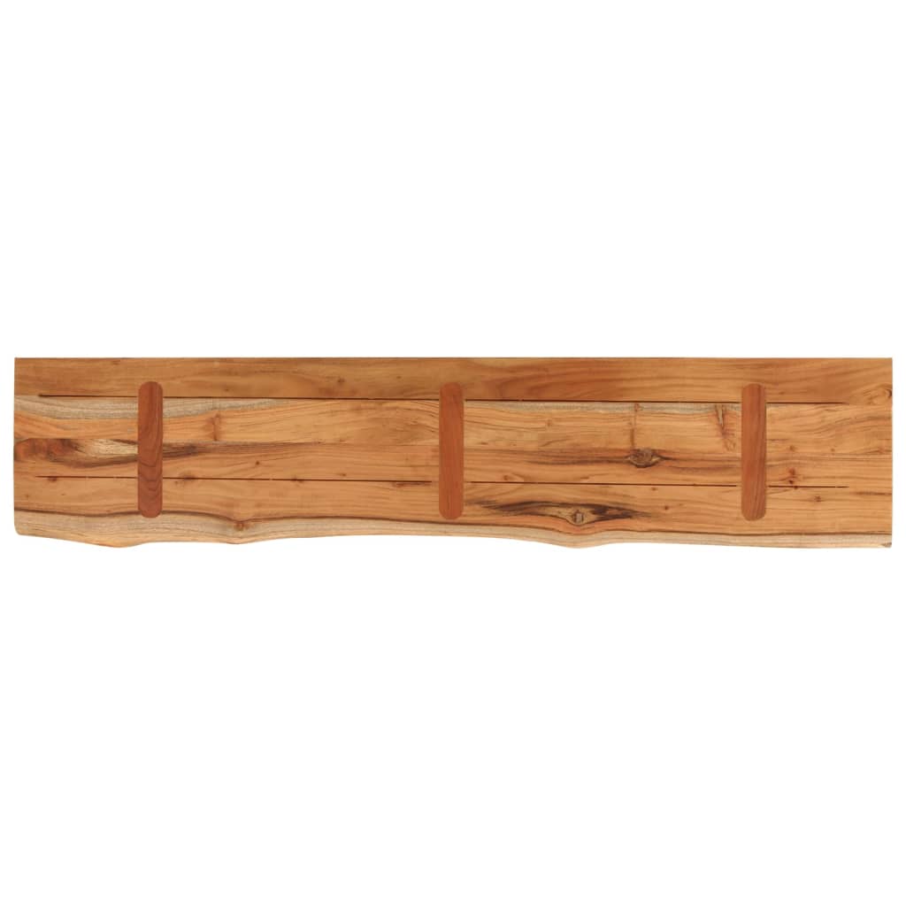 Wandregal 40x20x2,5 cm Rechteckig Massivholz Akazie Baumkante