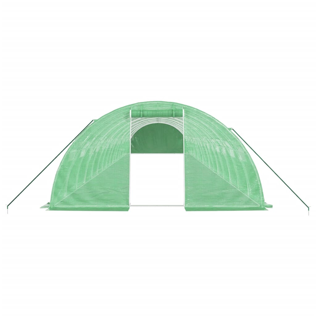 Gewächshaus mit Stahlrahmen Grün 8 m² 4x2x2 m