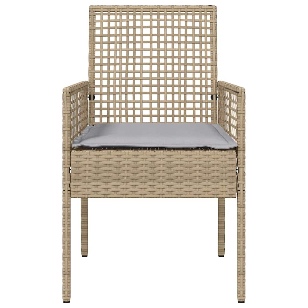Gartenstuhl 2 pcs Schwarz 55 x 53 x 85 cm Poly-Rattan