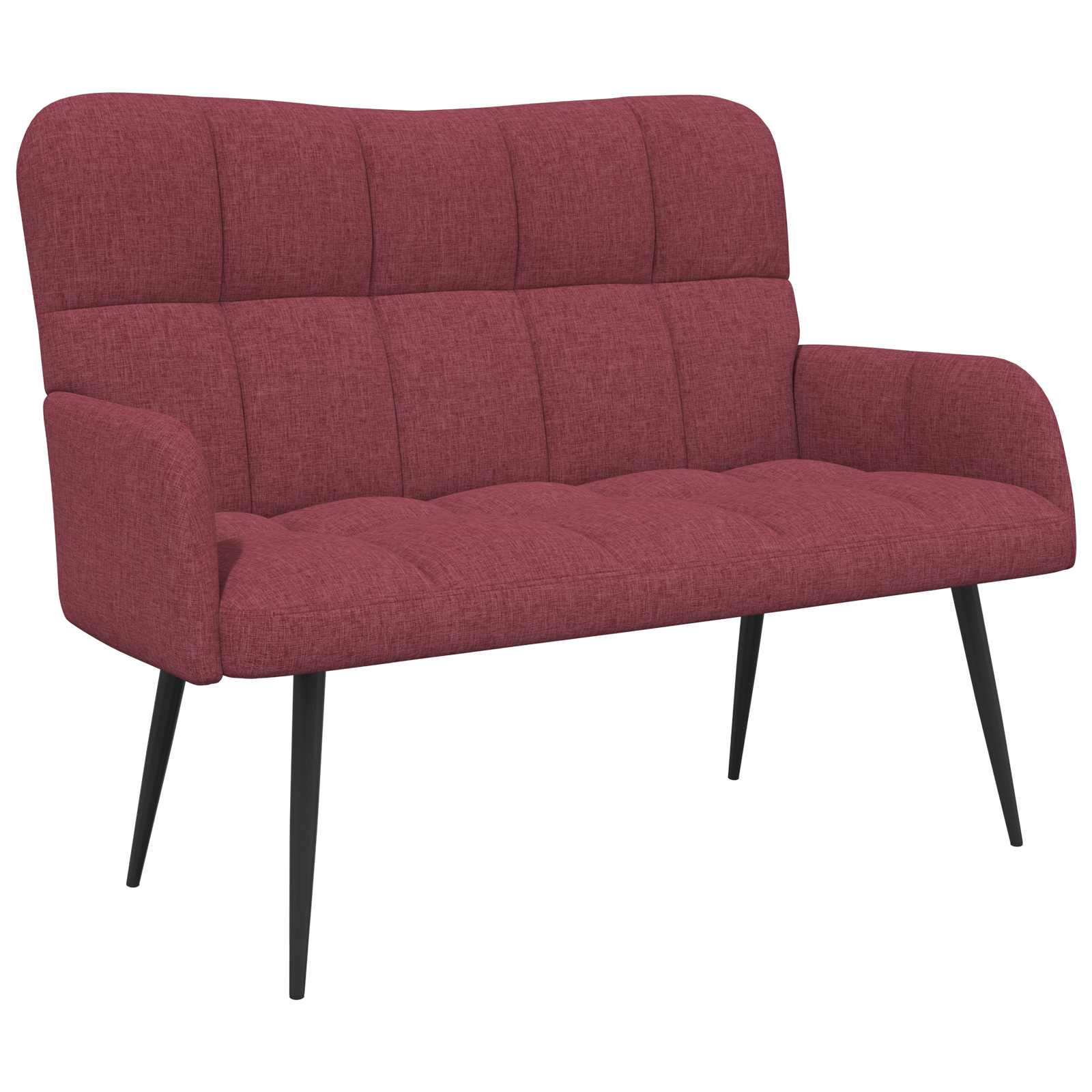 2-Sitzer Sofa Hellgrau 115 x 61 x 87 cm Stoff