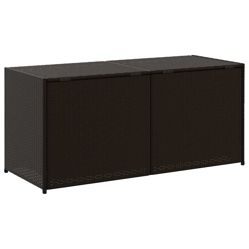 Gartentruhe Schwarz 283L Poly Rattan