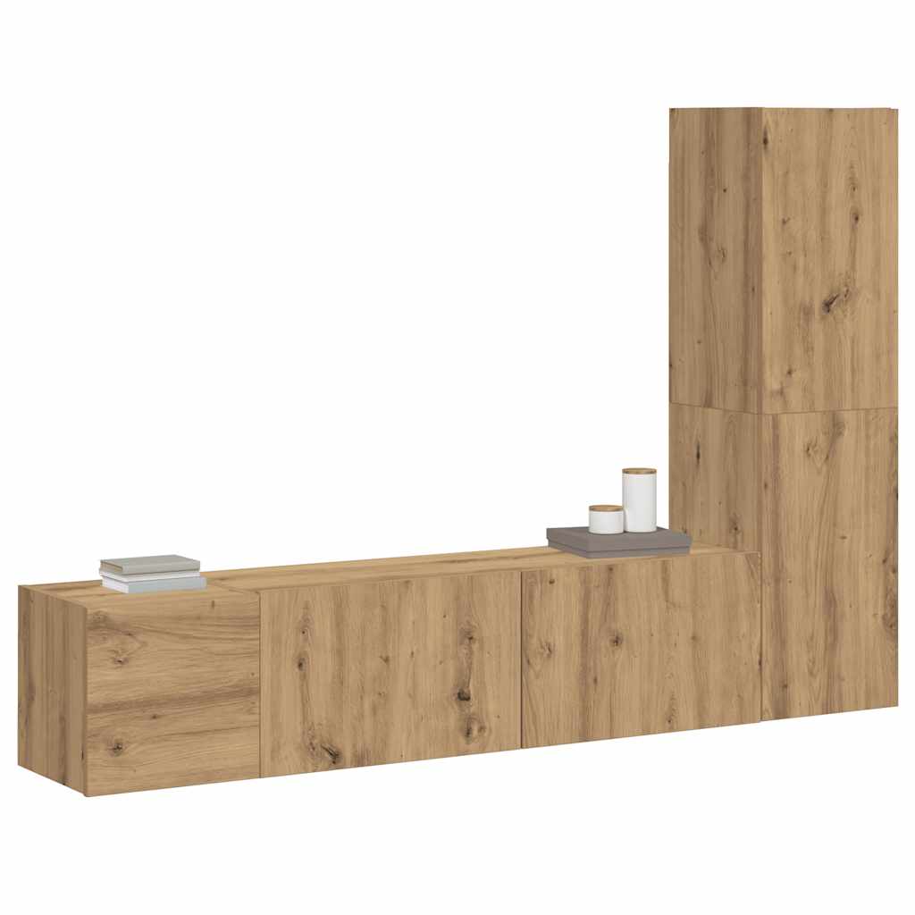 5-tlg. TV-Schrank-Set Weiß Holzwerkstoff