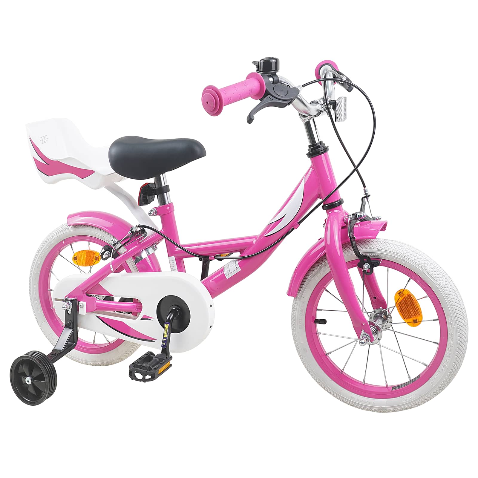 Kinderfahrrad 12 Zoll für 2-4 Jahre alt Hellrosa