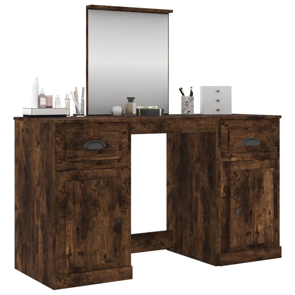 Schminktisch mit Spiegel Weiß 130x50x132,5 cm