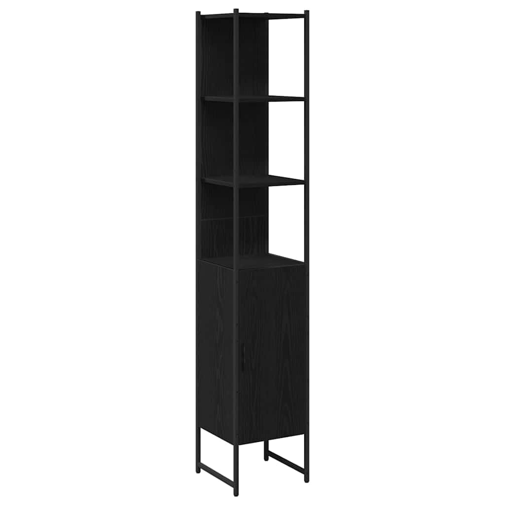 3-tlg. Badmöbel-Set Schwarz Holzwerkstoff