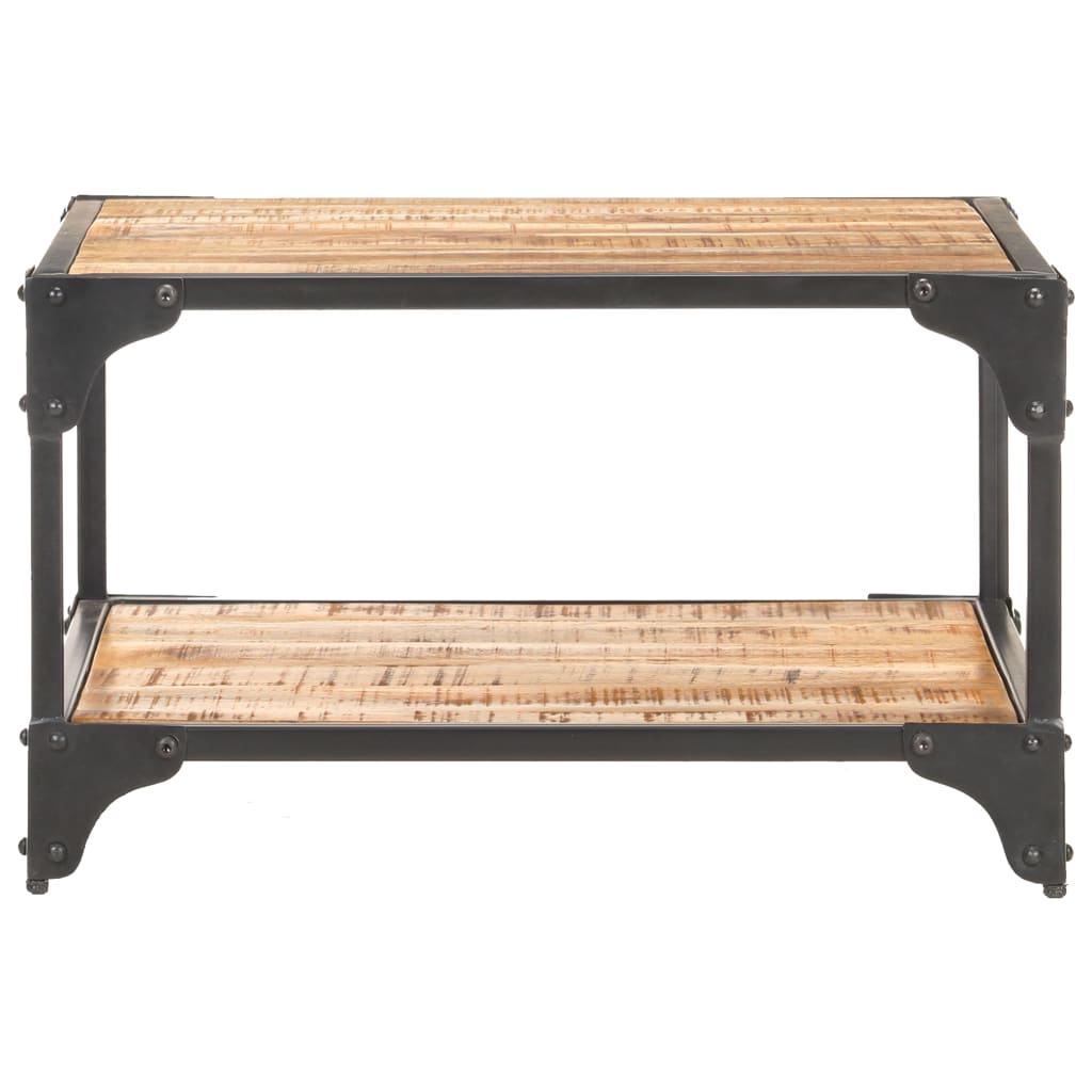 Couchtisch 40x40x36 cm Raues Mango-Massivholz