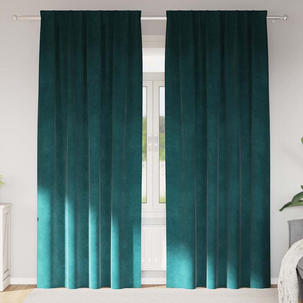 Verdunkelungsvorhänge 2 pcs Schwarz 140 x 140 cm Samt