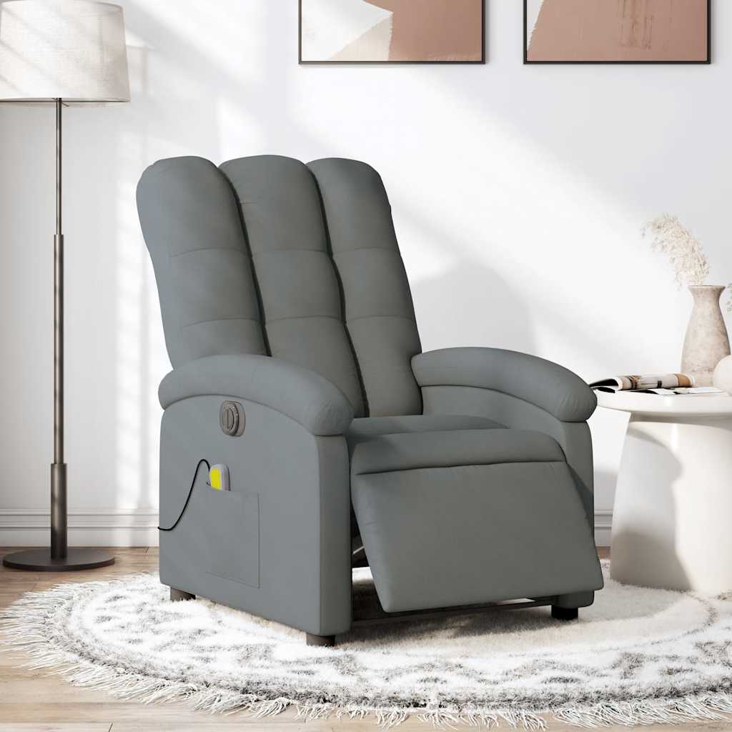 Relaxsessel Elektrisch Hellgrau Stoff