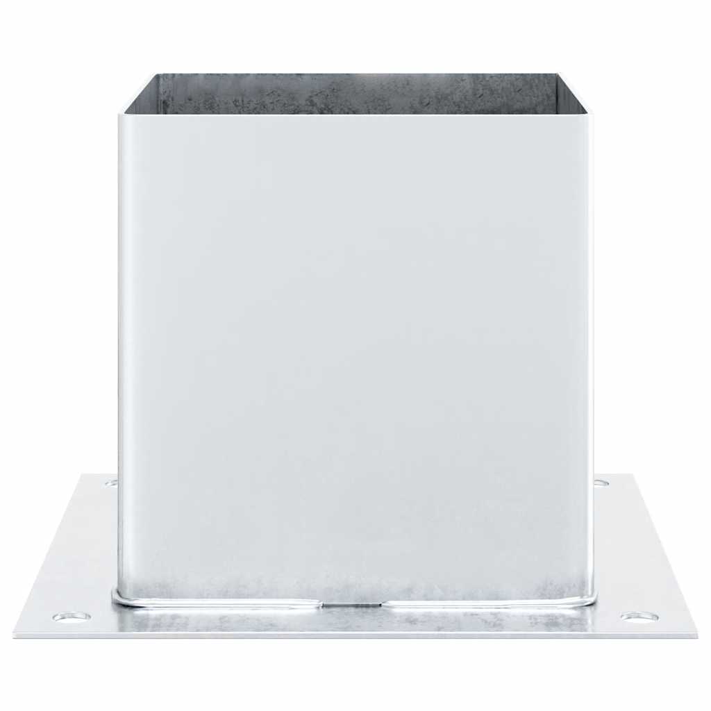 Pfostenträger Quadratisch 4Stk. Silber 46x46mm Verzinkter Stahl