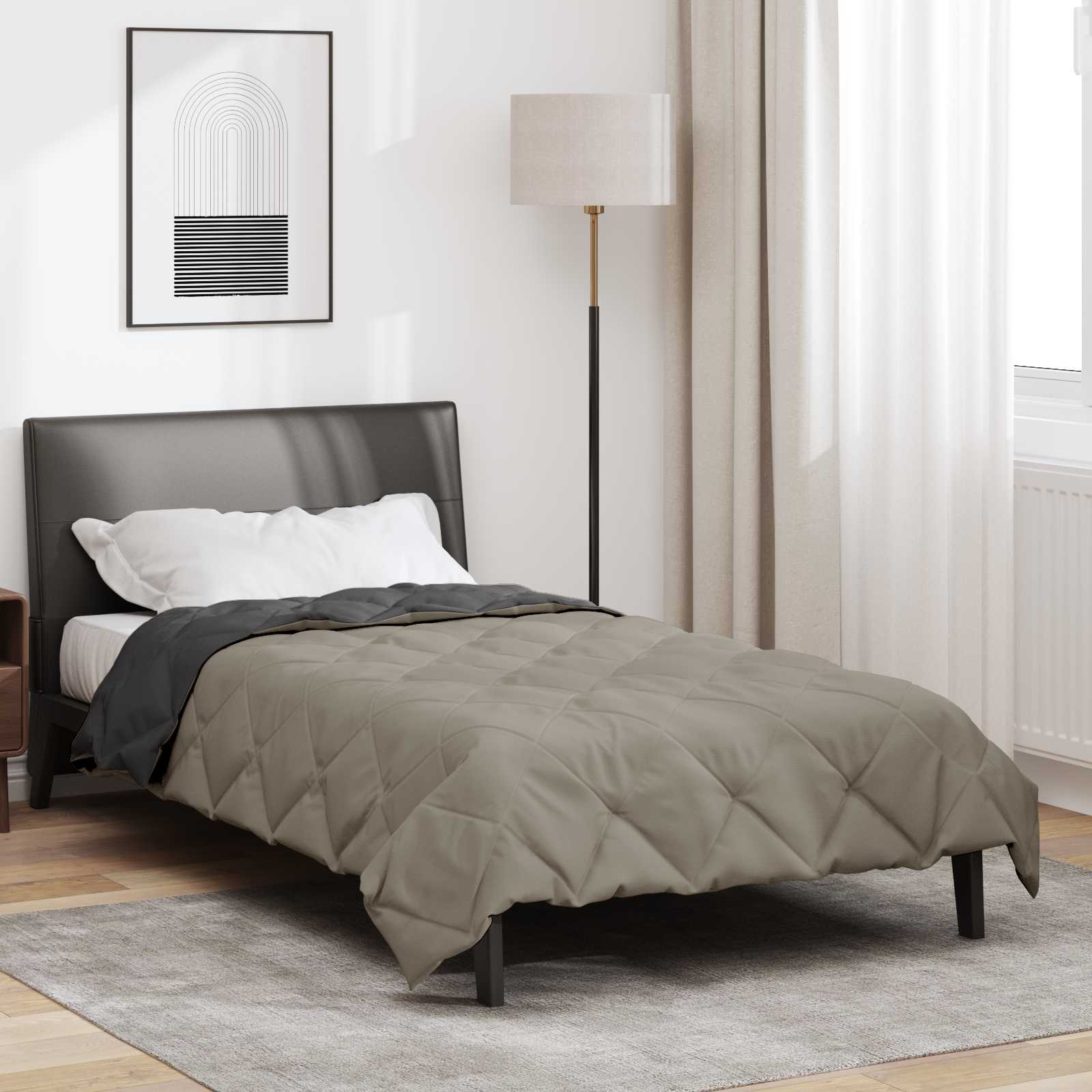 Ganzjahresbettdecke Anthrazit 135 x 200 cm Mikrofaser