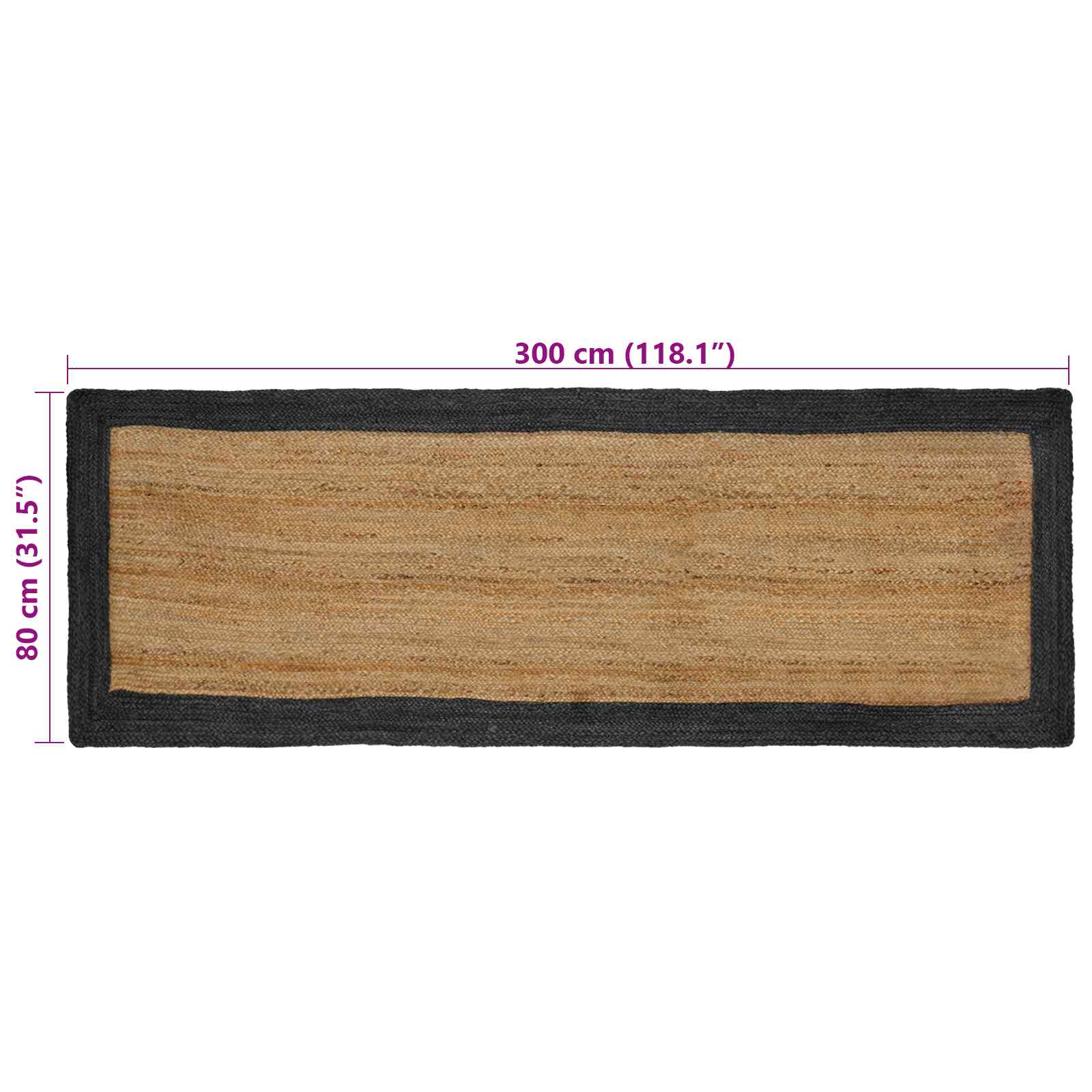 Bereichsteppiche Grau 60 x 110 cm Jute