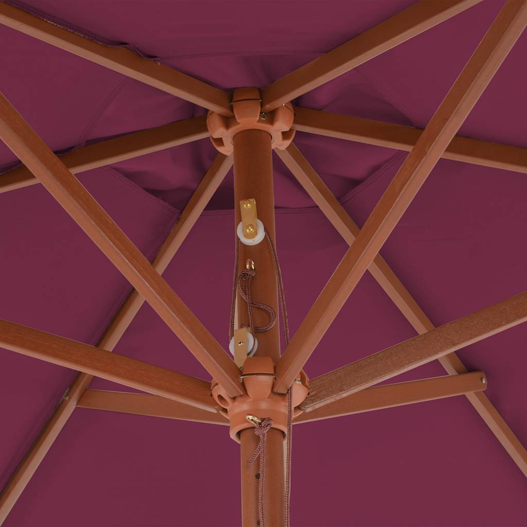 Sonnenschirm mit Holz-Mast 270 cm Blau