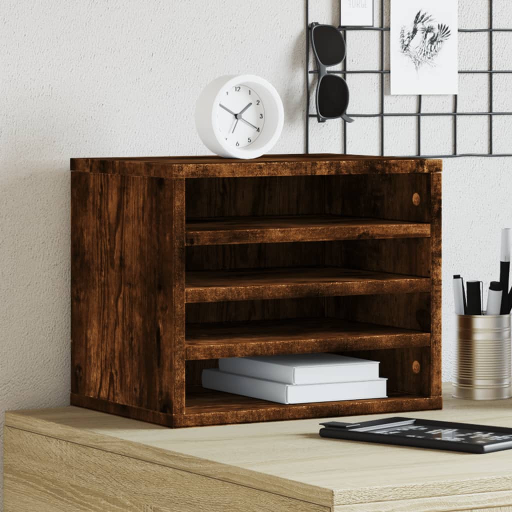 Schreibtisch-Organizer Weiß 36x26x29,5 cm Holzwerkstoff