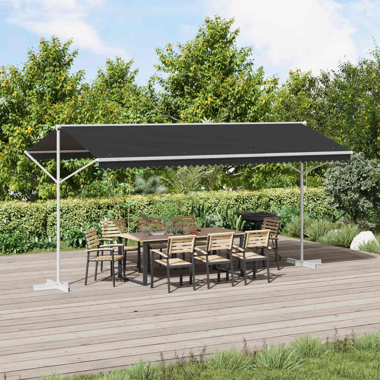 Freistehende Markise 400x300 cm Anthrazit