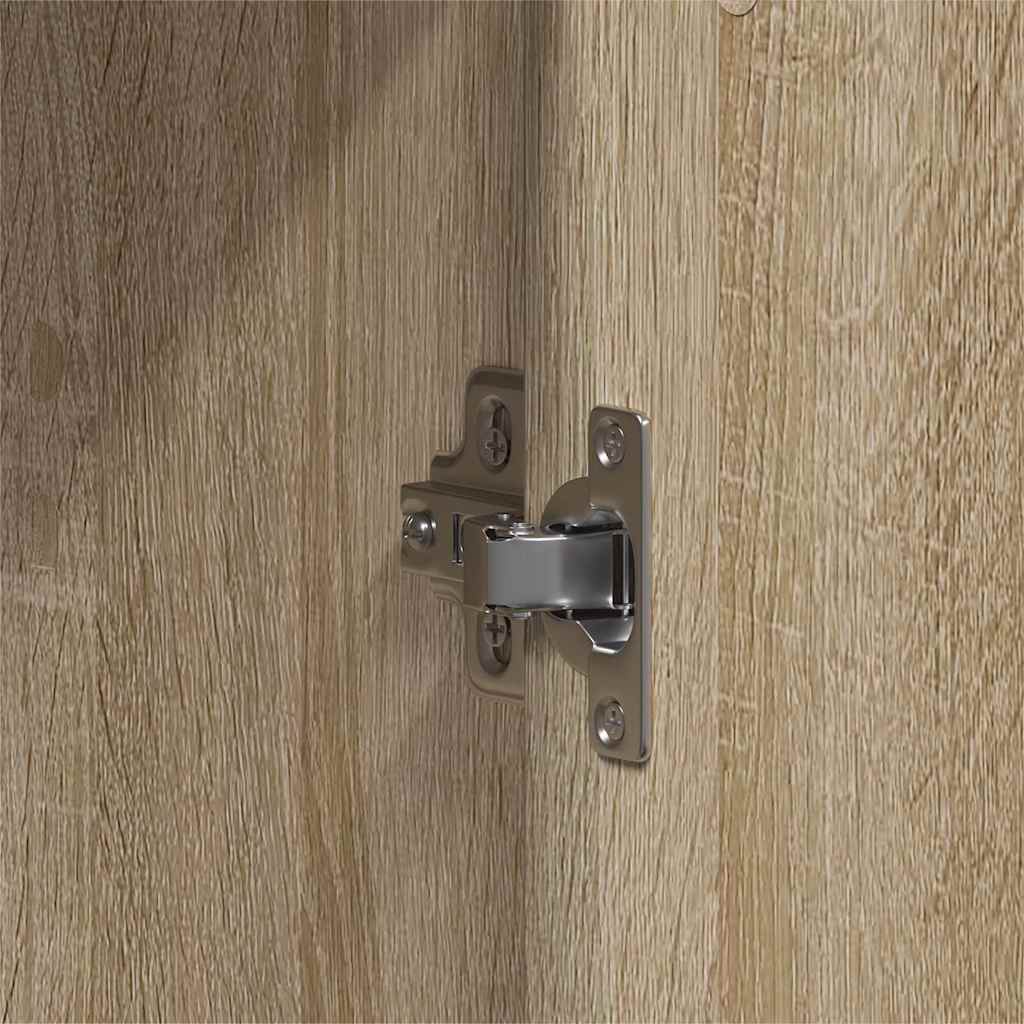 Kleiderschrank mit Regal Schwarz Eichen-Optik 55 x 25 x 189 cm