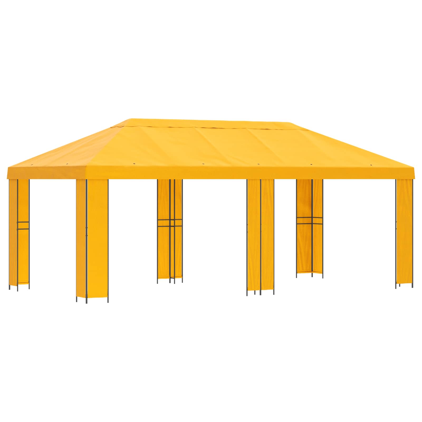 Garten Pavillon 6 x 3 m Beige Polyester und Stahl 190