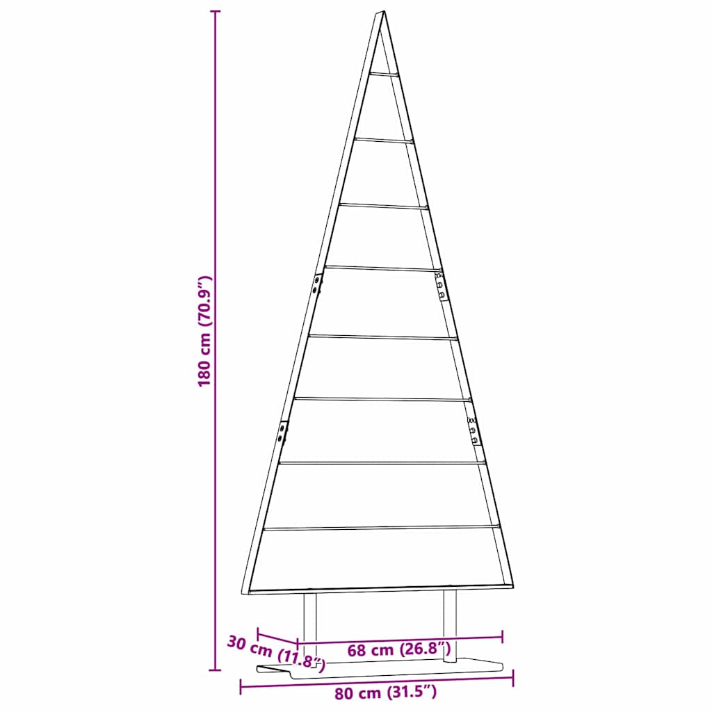 Metall Weihnachtsbaum mit Ständer Schwarz 60 cm Stahl