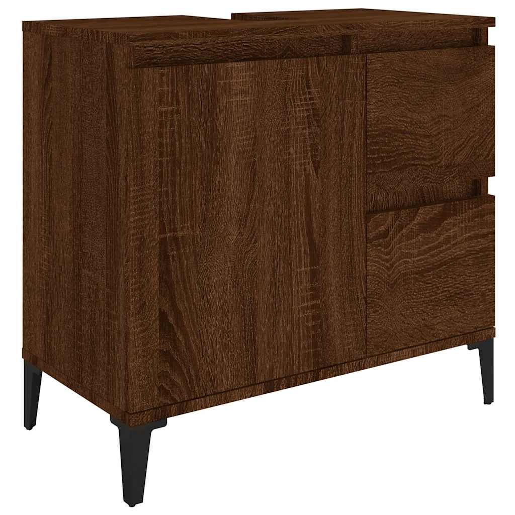 Badschrank Weiß 65x33x60 cm Holzwerkstoff