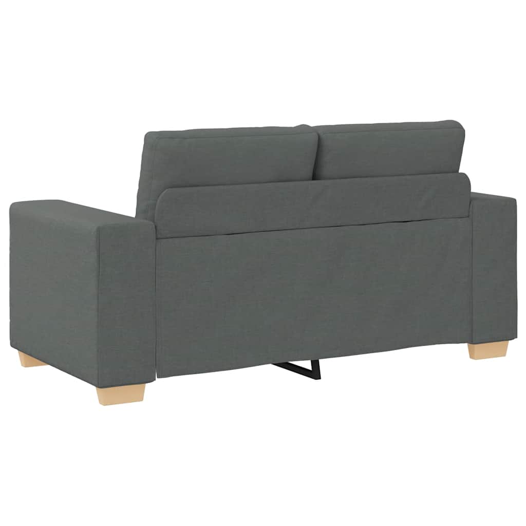 2-teiliges Sofa-Set mit Kissen, hellgrauer Stoff