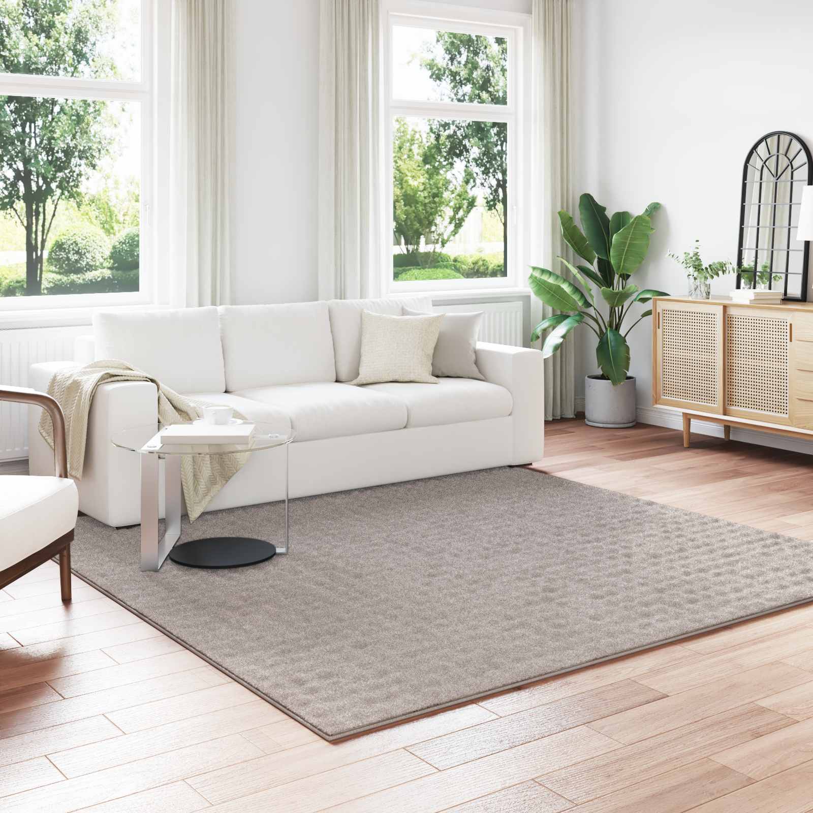 Bereichsteppiche Rechtwinklig SIROLO Creme 150 x 80 cm