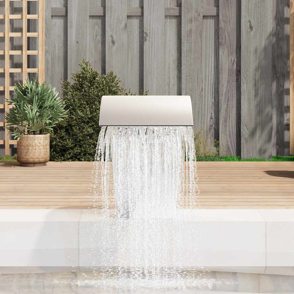 Garten-Wasserfall Pool-Fontäne Edelstahl 45x30x60 cm