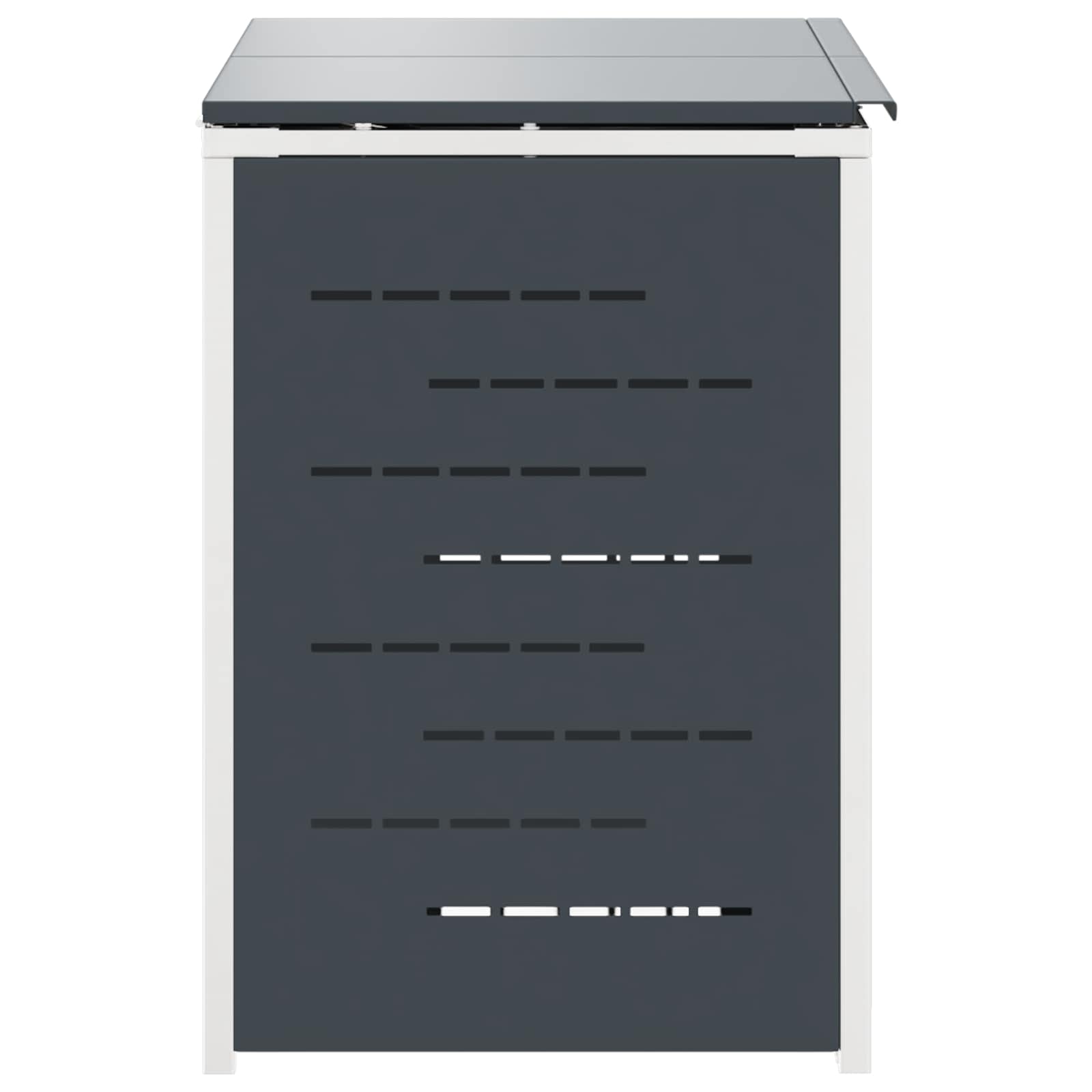 Mülltonnenbox for 2 Bins 240L Edelstahl Schwarz