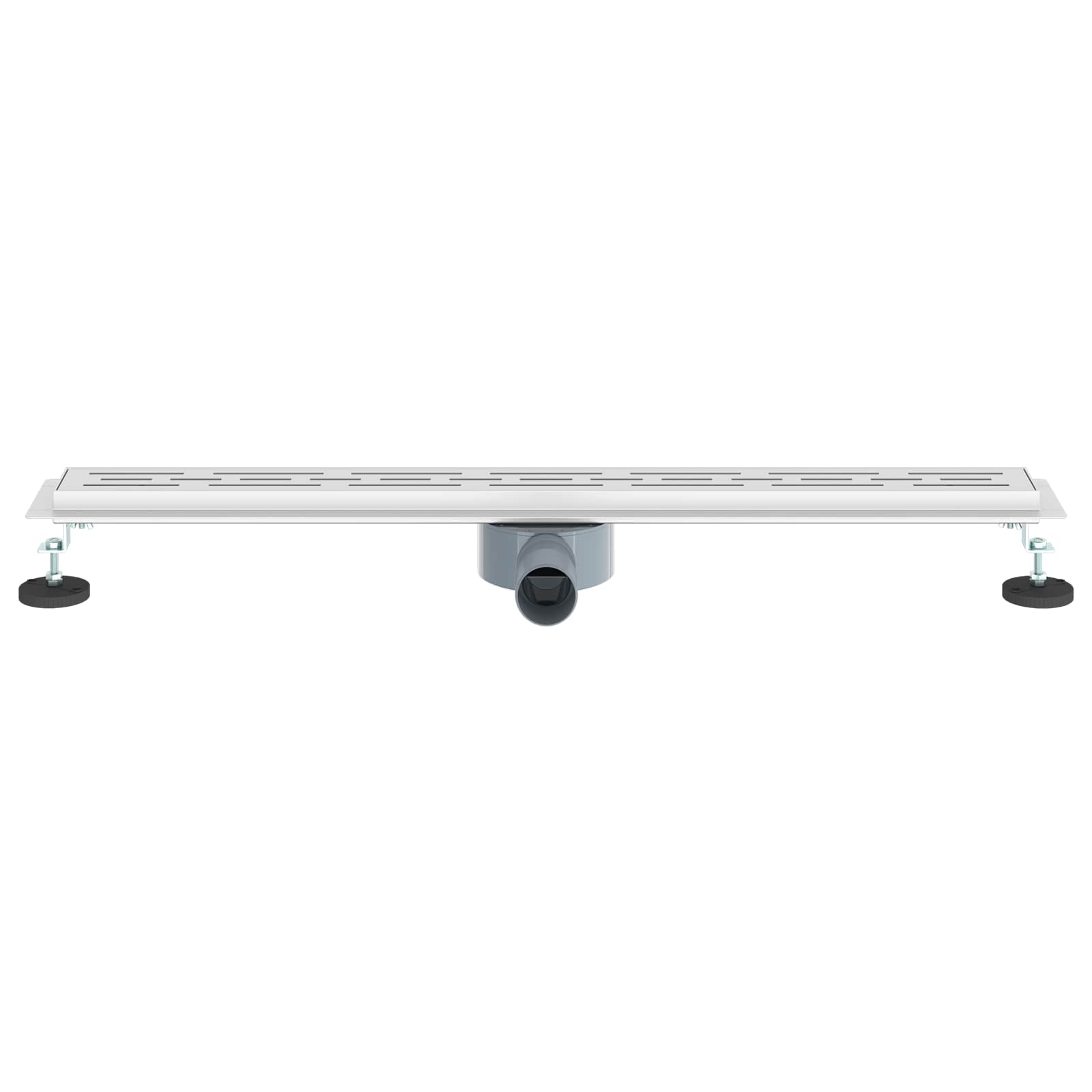 Duschabfluss mit Glashülle und 360° Siphon Schwarz 50 cm